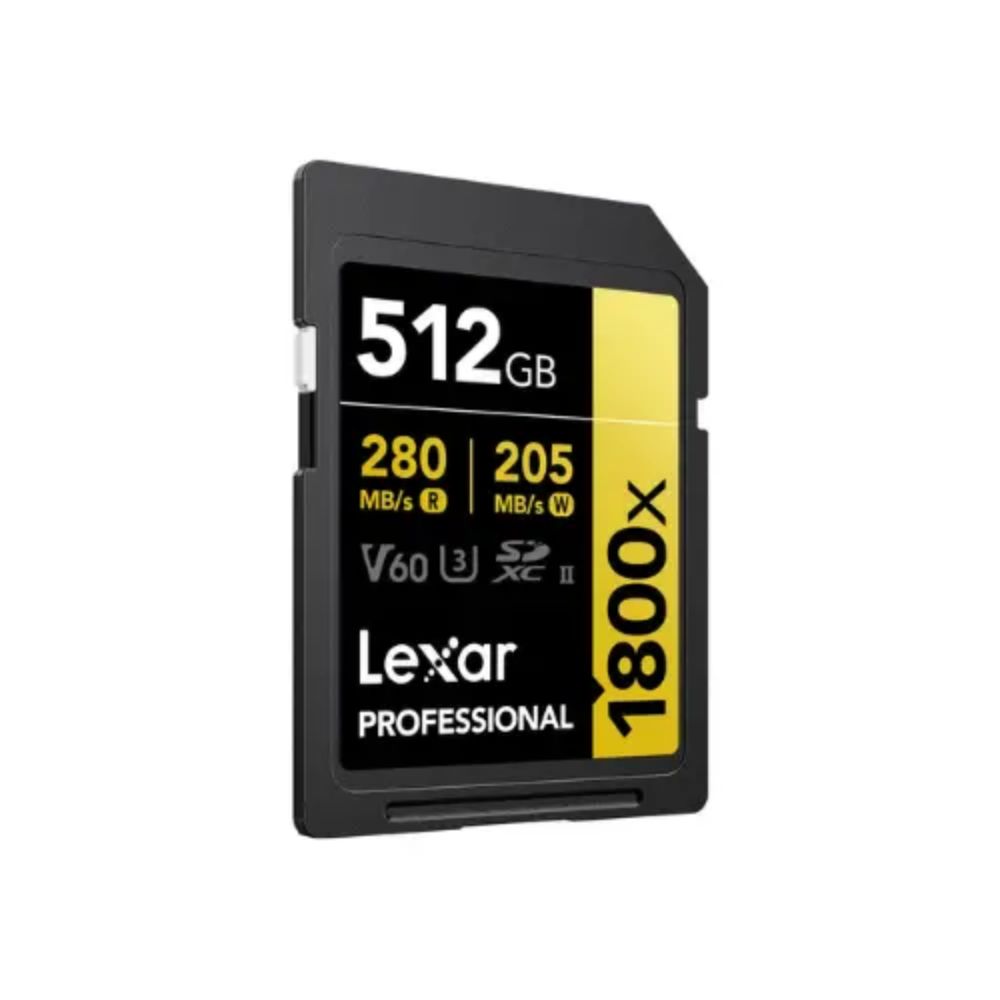Lexar 512GB (2) Lexar 512GB Professional 1800x UHS-II SDXC Memory Card - Image 1