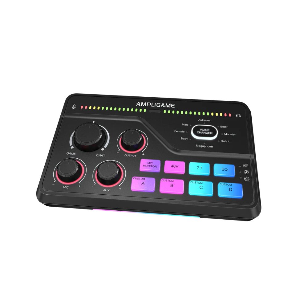 AmpliGame SC8 (3) FIFINE AmpliGame SC8 Gaming Audio Mixer with RGB - Image 1