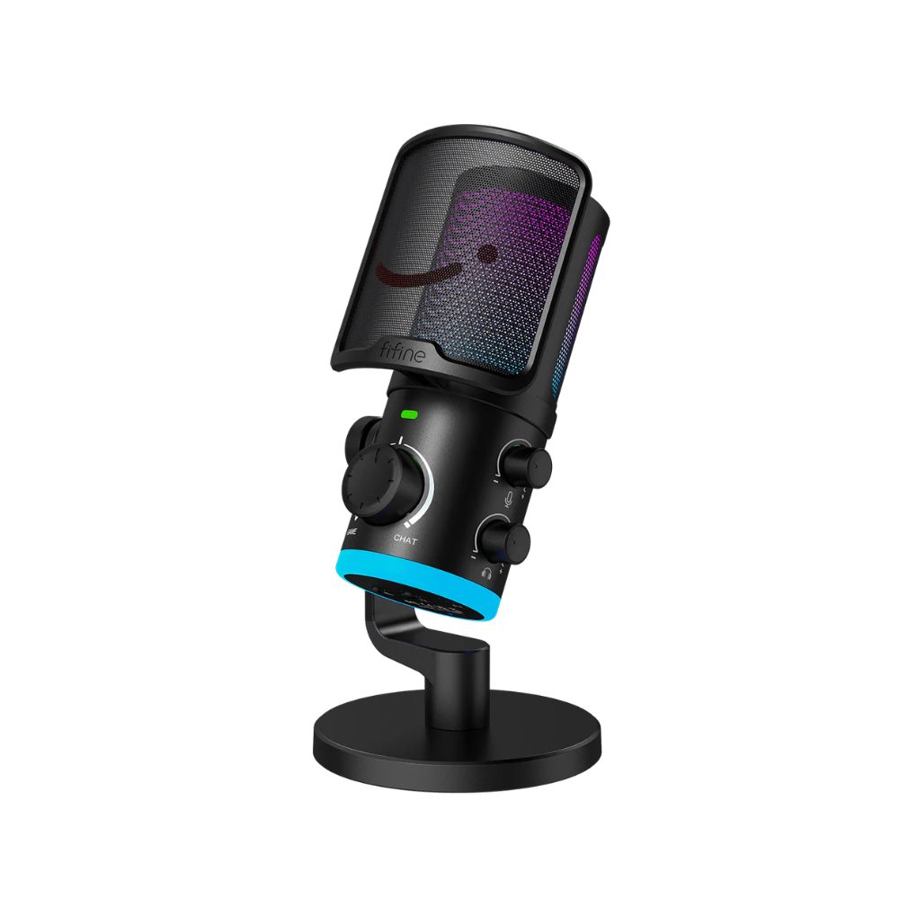 FIFINE AmpliGame AM6 FIFINE AmpliGame AM6 RGB USB Microphone - Image 1