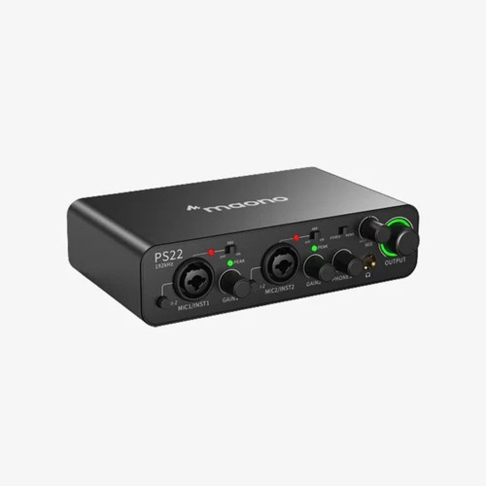 Maono PS22 (3) Maono PS22 Audio Interface for Recording, Music Production, Guitar - Image 1